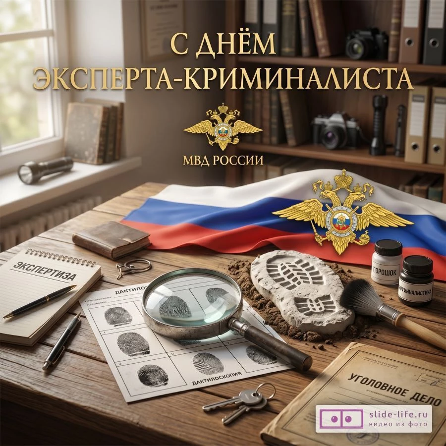 Красивая открытка с Днём эксперта-криминалиста