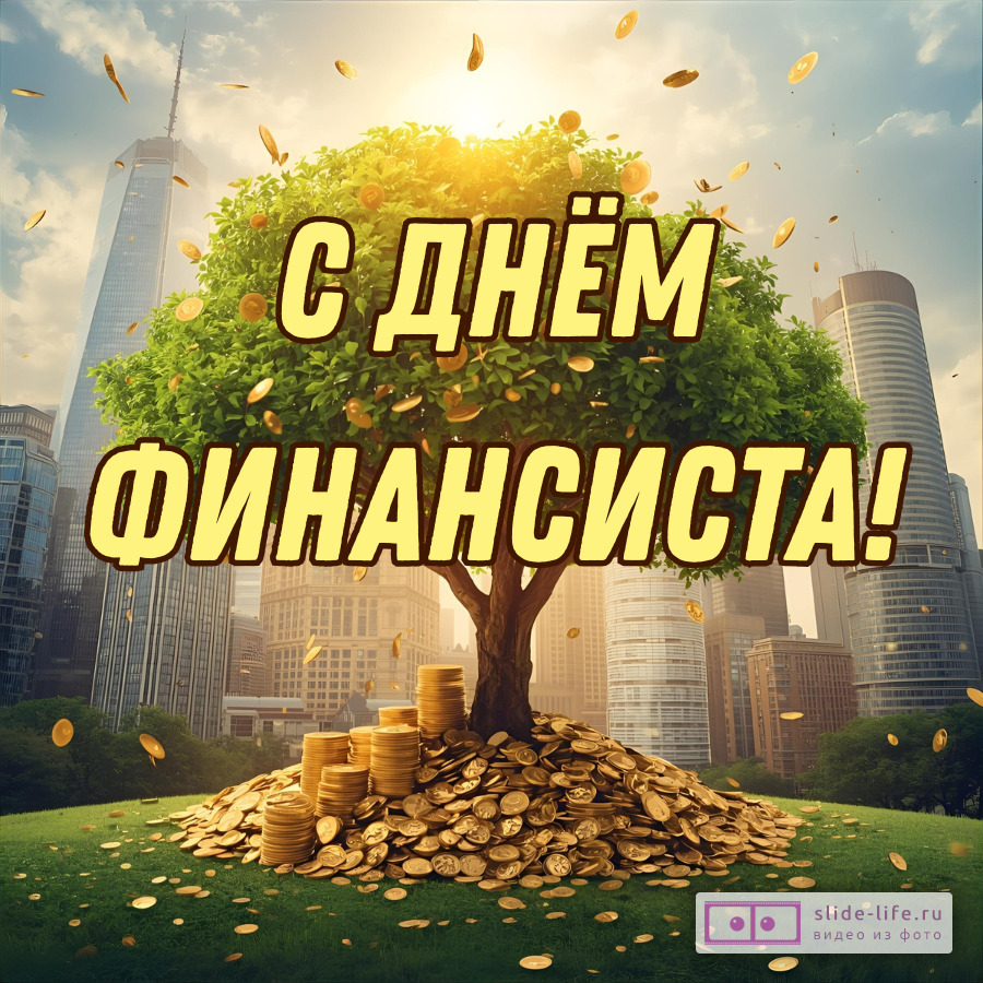 Красивая открытка с Днём финансиста