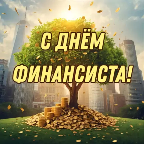 Красивая открытка с Днём финансиста