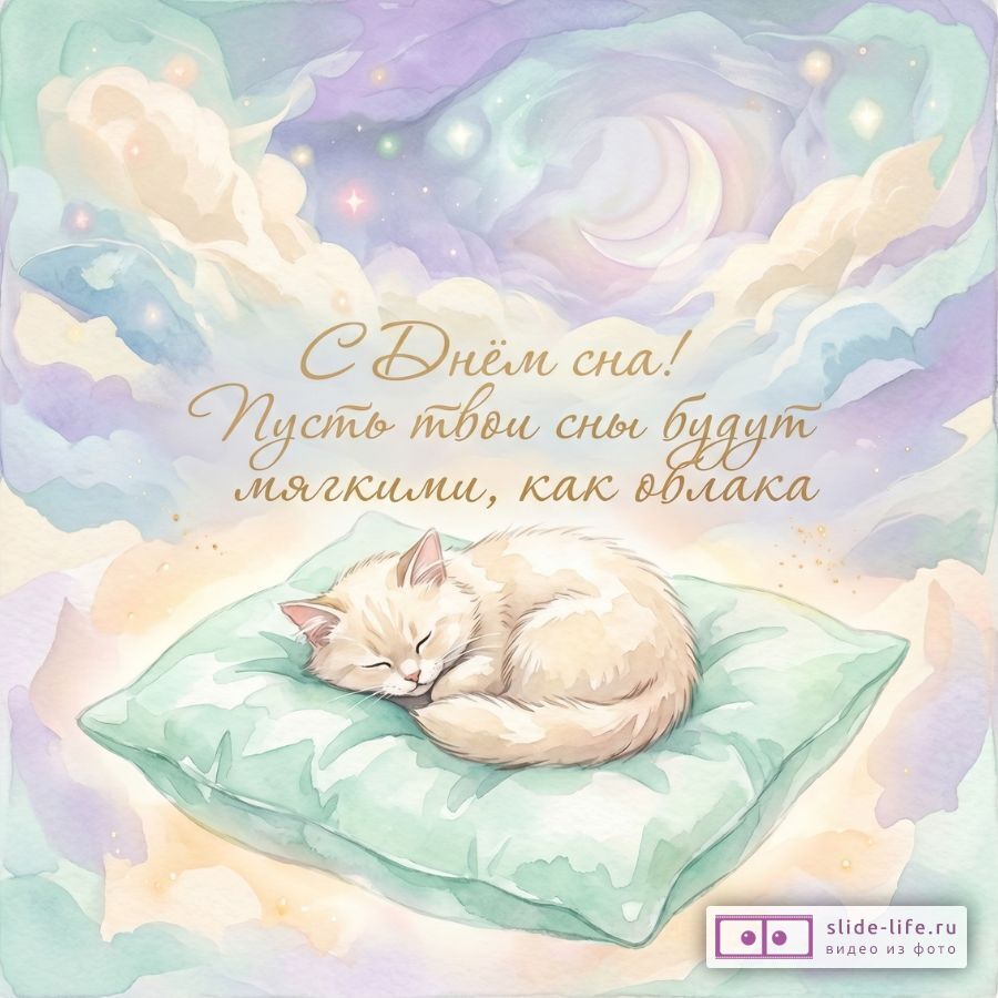 С Днём сна!Красивые пожелания для тёплой ночи