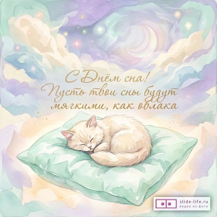 С Днём сна!Красивые пожелания для тёплой ночи