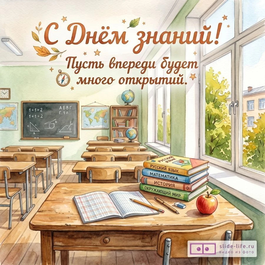 Красивые открытки с 1 сентября: поздравления с Днём знаний для школьников