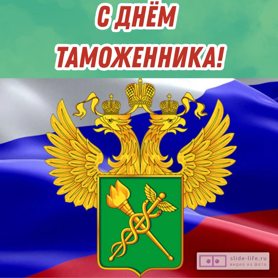 Красивая открытка с Днём таможенника