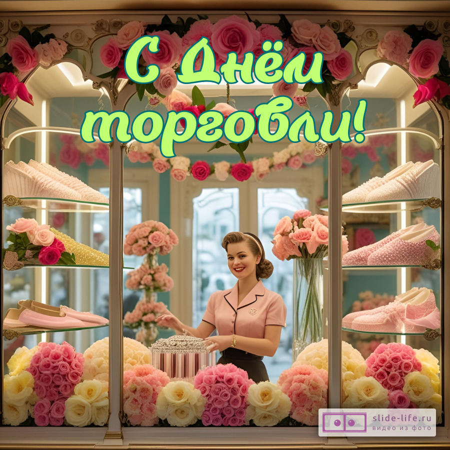 Открытка поздравление с днем торговли