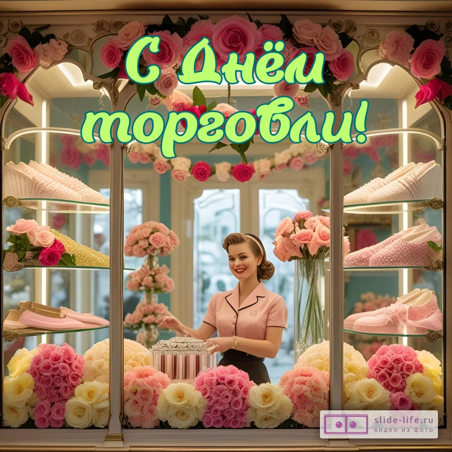 Открытка поздравление с днем торговли