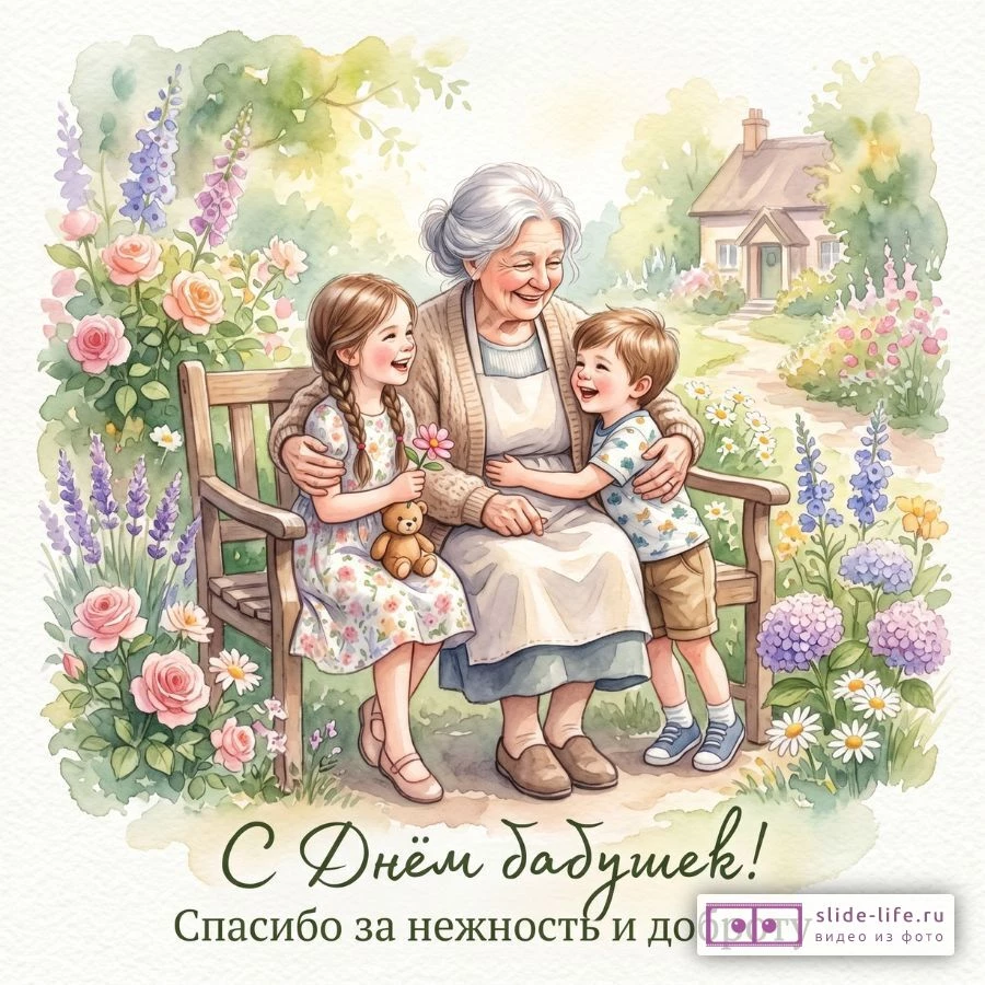 С Днём бабушек открытки до слёз — самые душевные и искренние поздравления