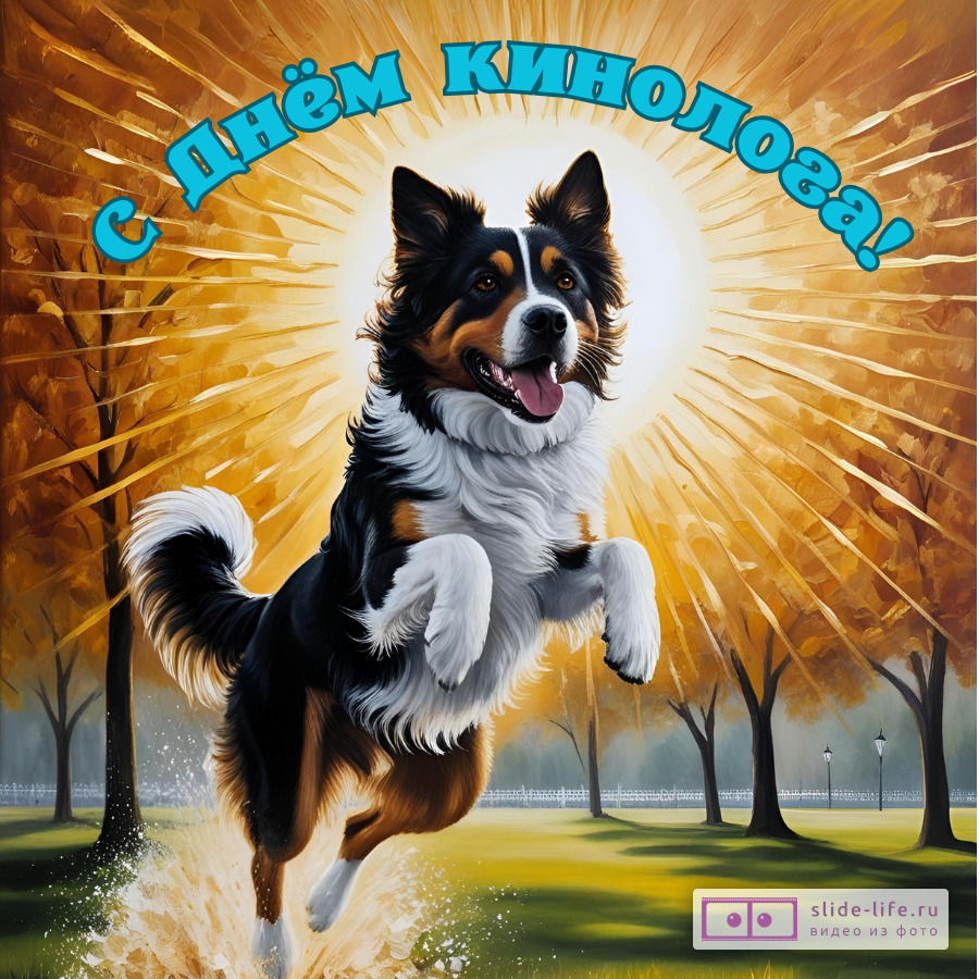 Открытка с Днём кинолога