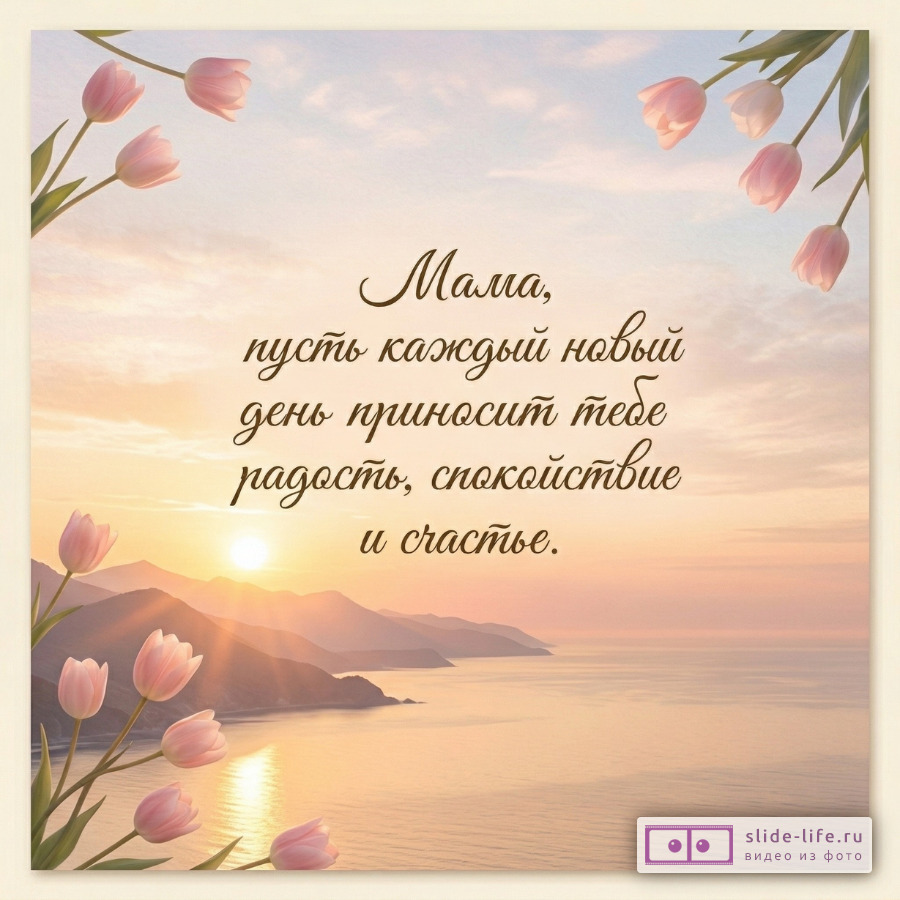 Милые пожелания маме без повода
