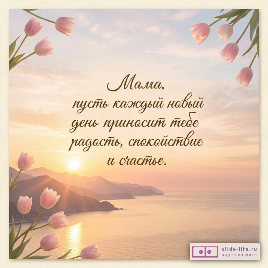 Милые пожелания маме без повода