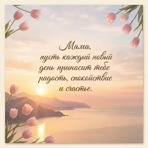 Милые пожелания маме без повода