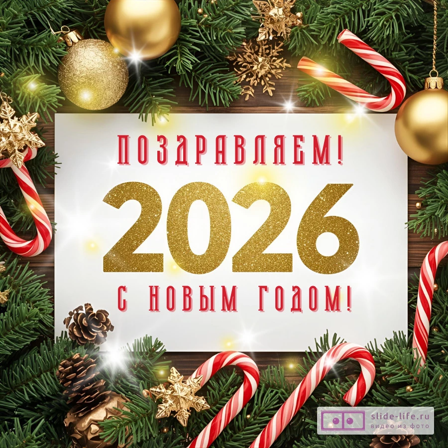 Хорошая открытка с новым 2026 годом