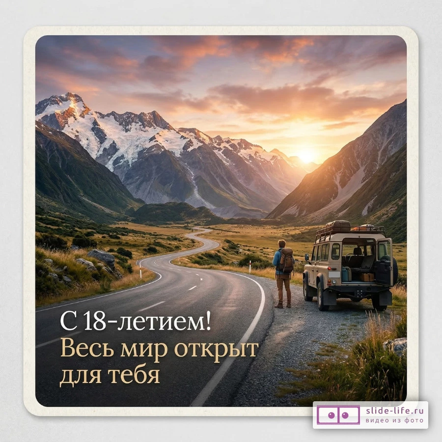 Душевное поздравление с 18-летием парню