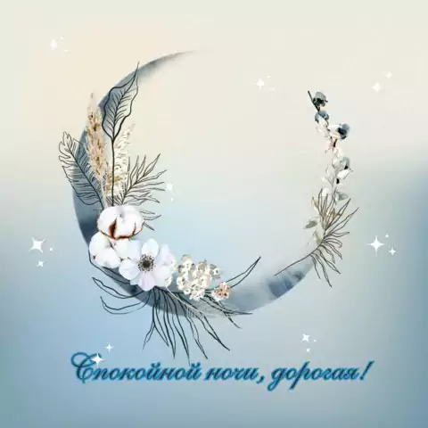 Красивая открытка спокойной ночи женщине