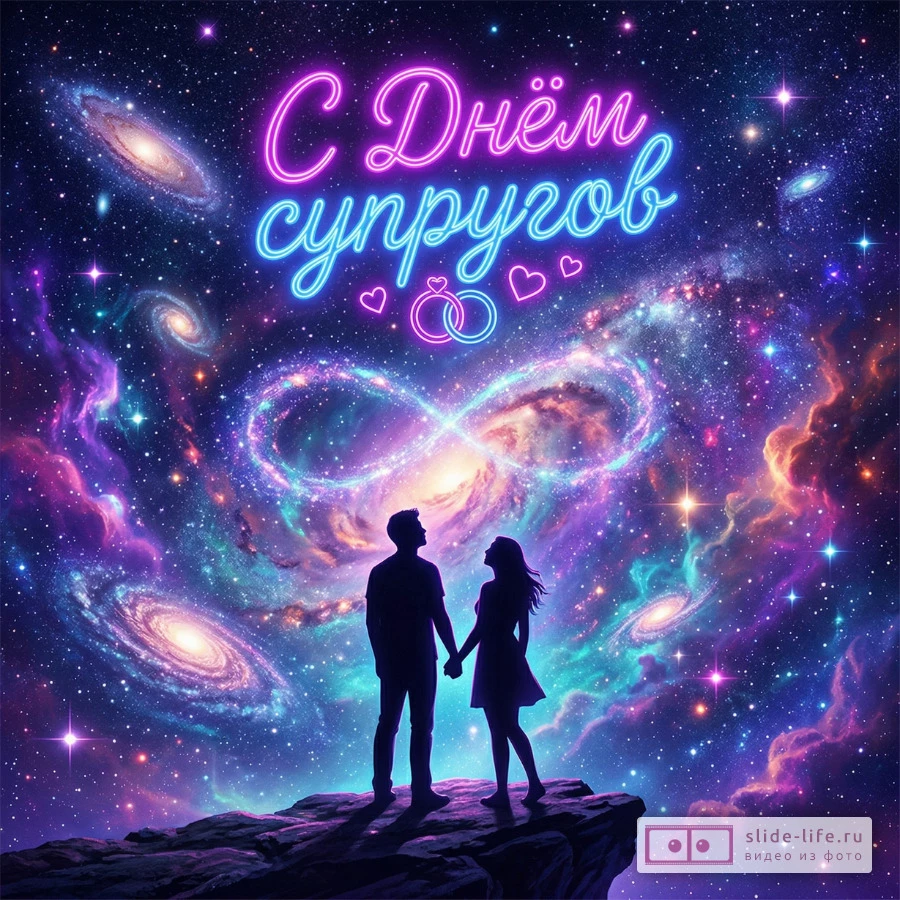 С Днём супругов — нежная открытка для любимого человека