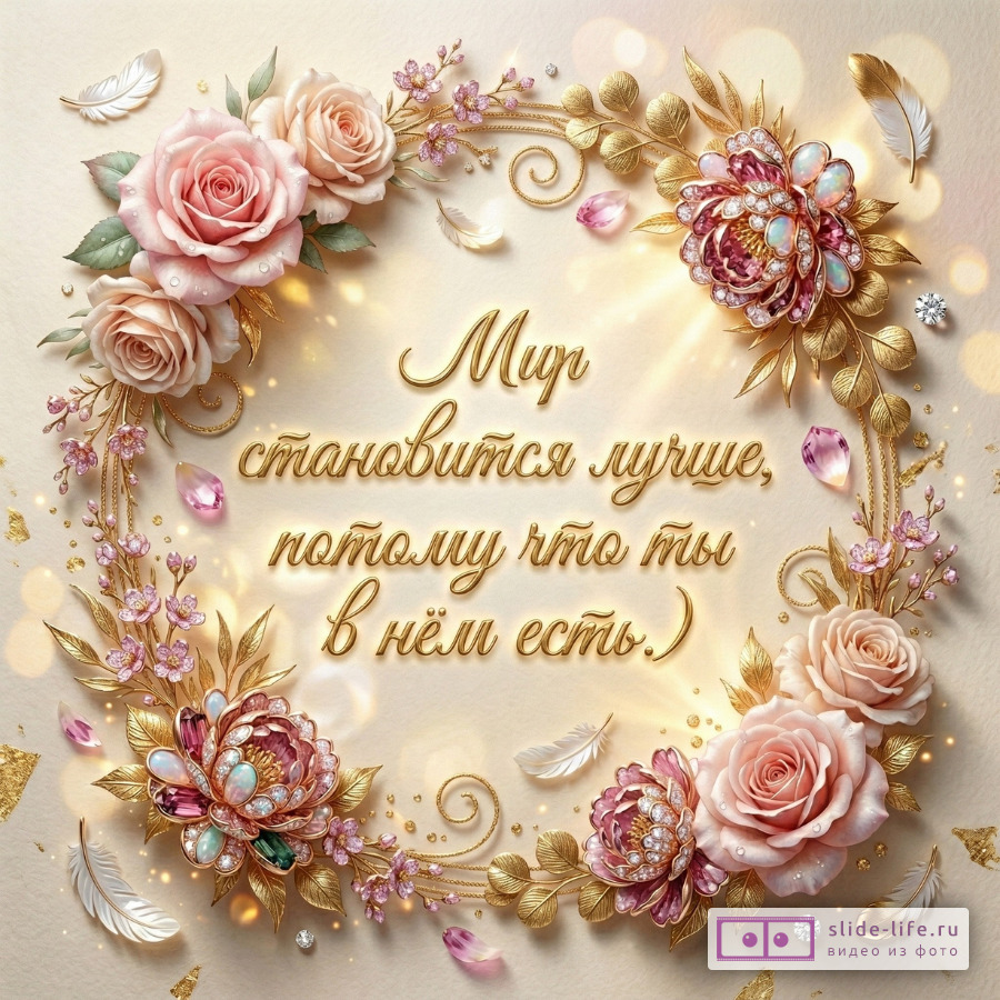 Элегантная открытка с пожеланиями женщине