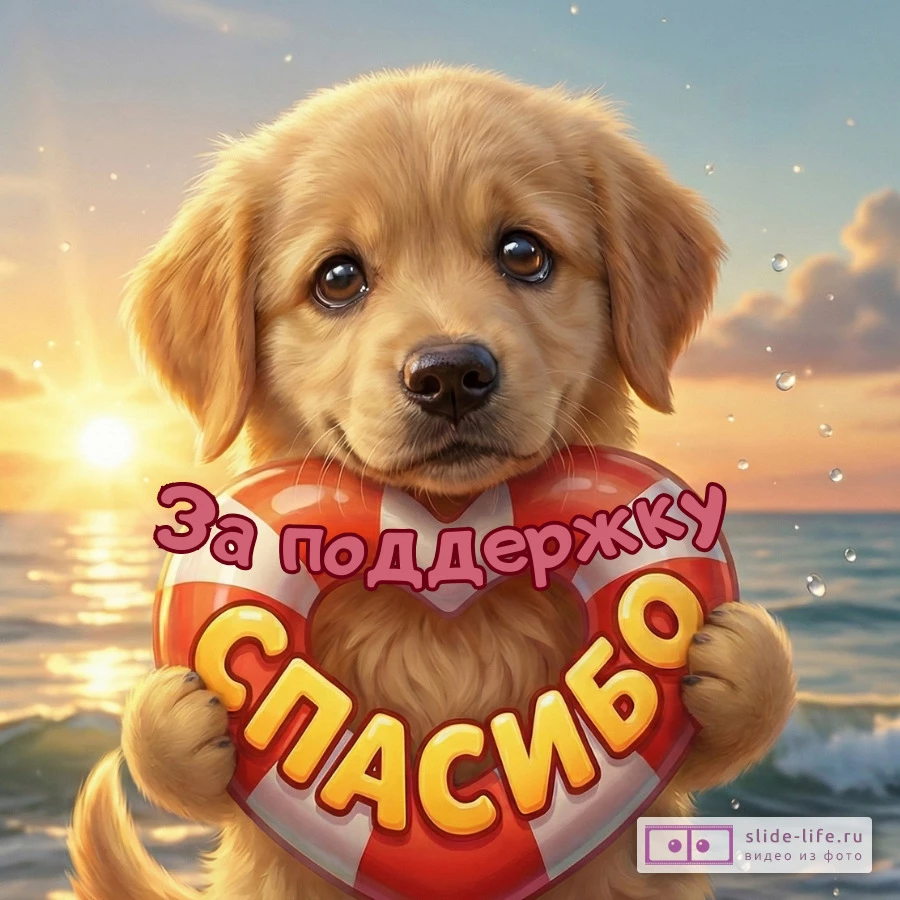 Открытка спасибо за поддержку