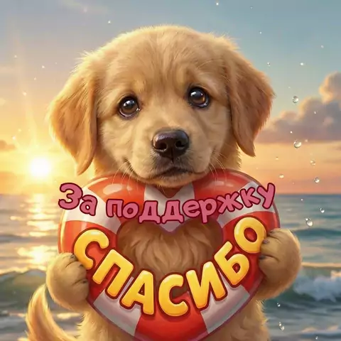Открытка спасибо за поддержку