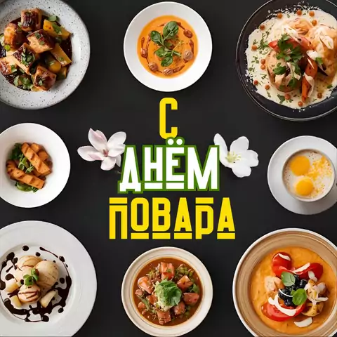 Оригинальная открытка с Днём повара