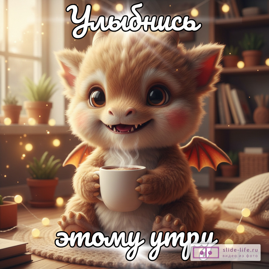 Улыбнись этому утру Добрая открытка бесплатно