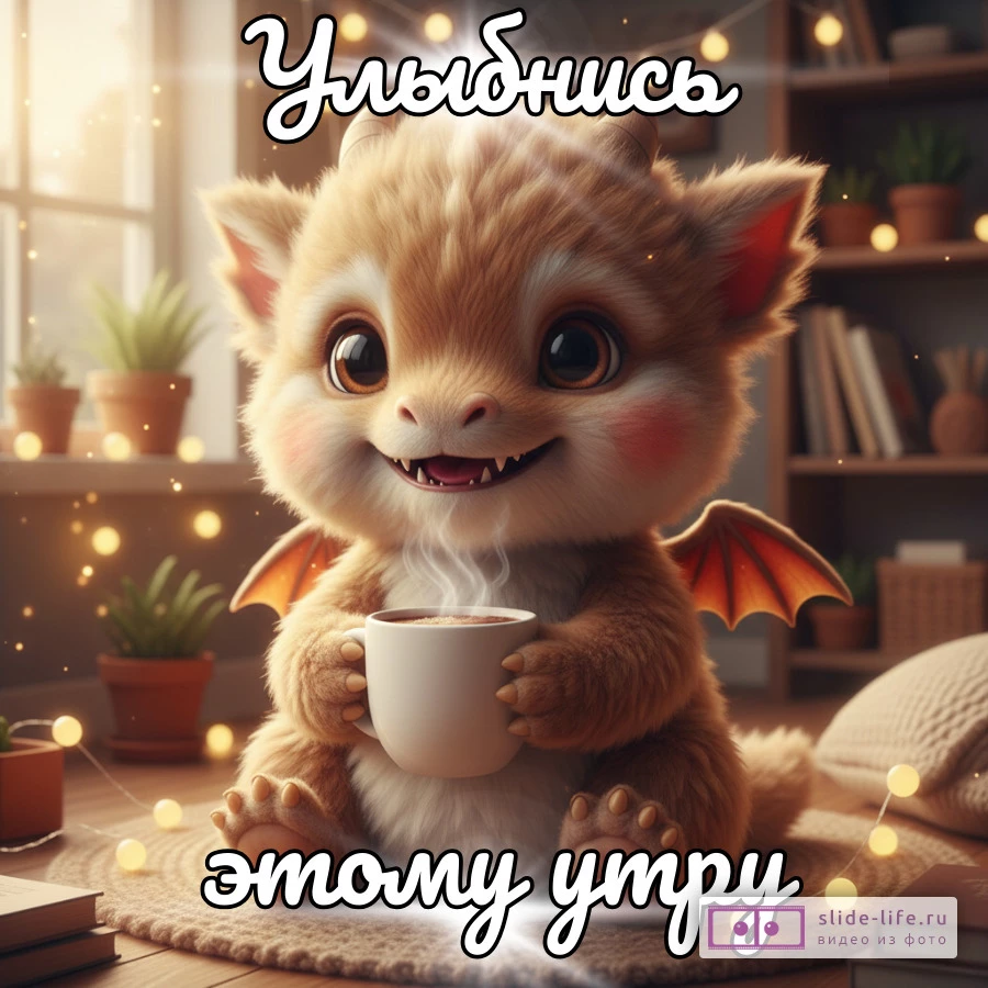 Улыбнись этому утру Добрая открытка бесплатно