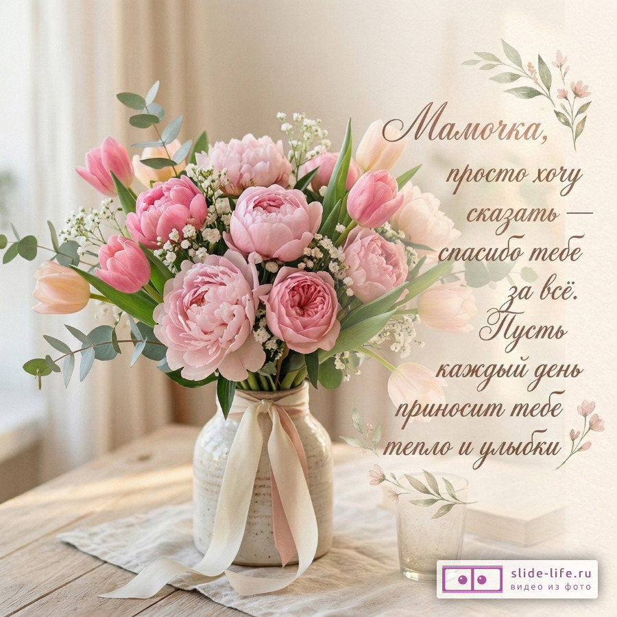 Пожелания маме без повода открытка