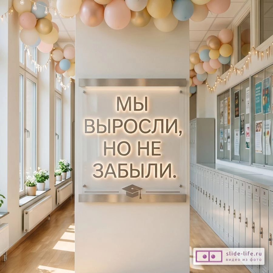 Открытка на встречу одноклассников — мы выросли, но не забыли