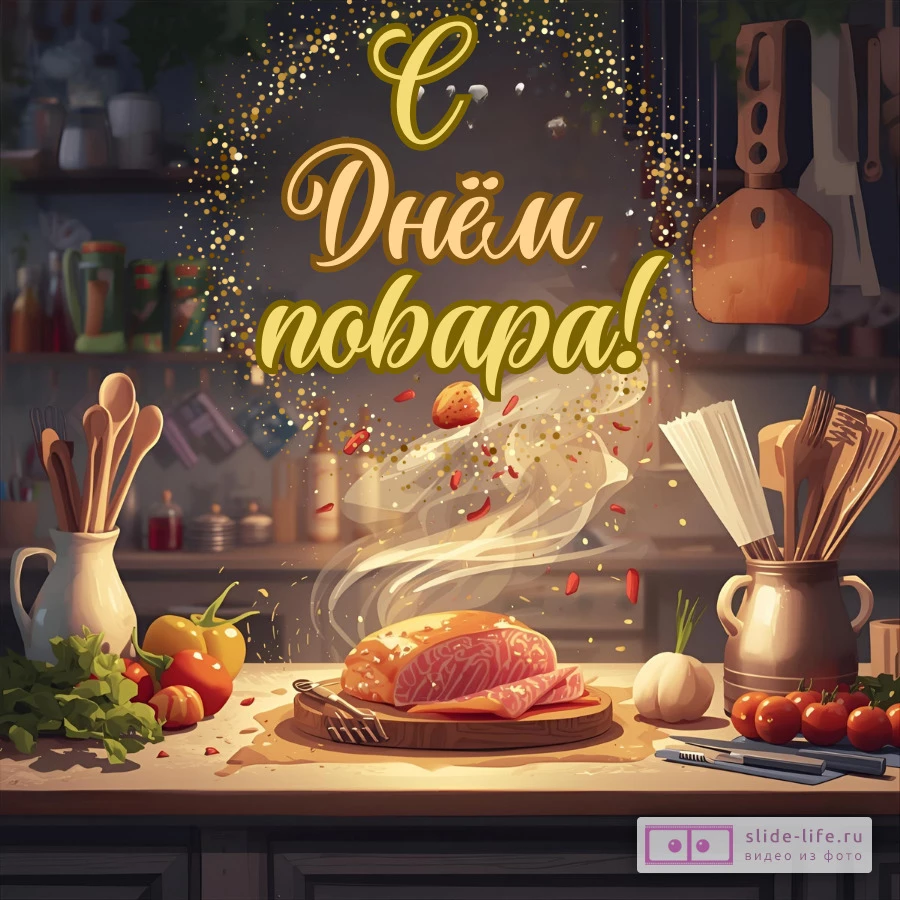 Красивая открытка с Днём повара