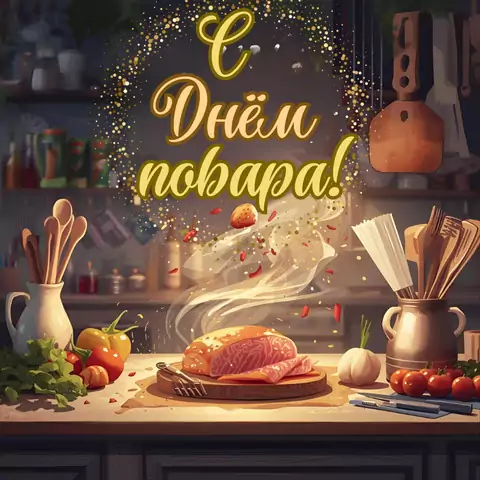 Красивая открытка с Днём повара