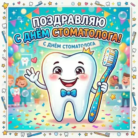 Картинка С Днём стоматолога — оригинальное поздравление бесплатно