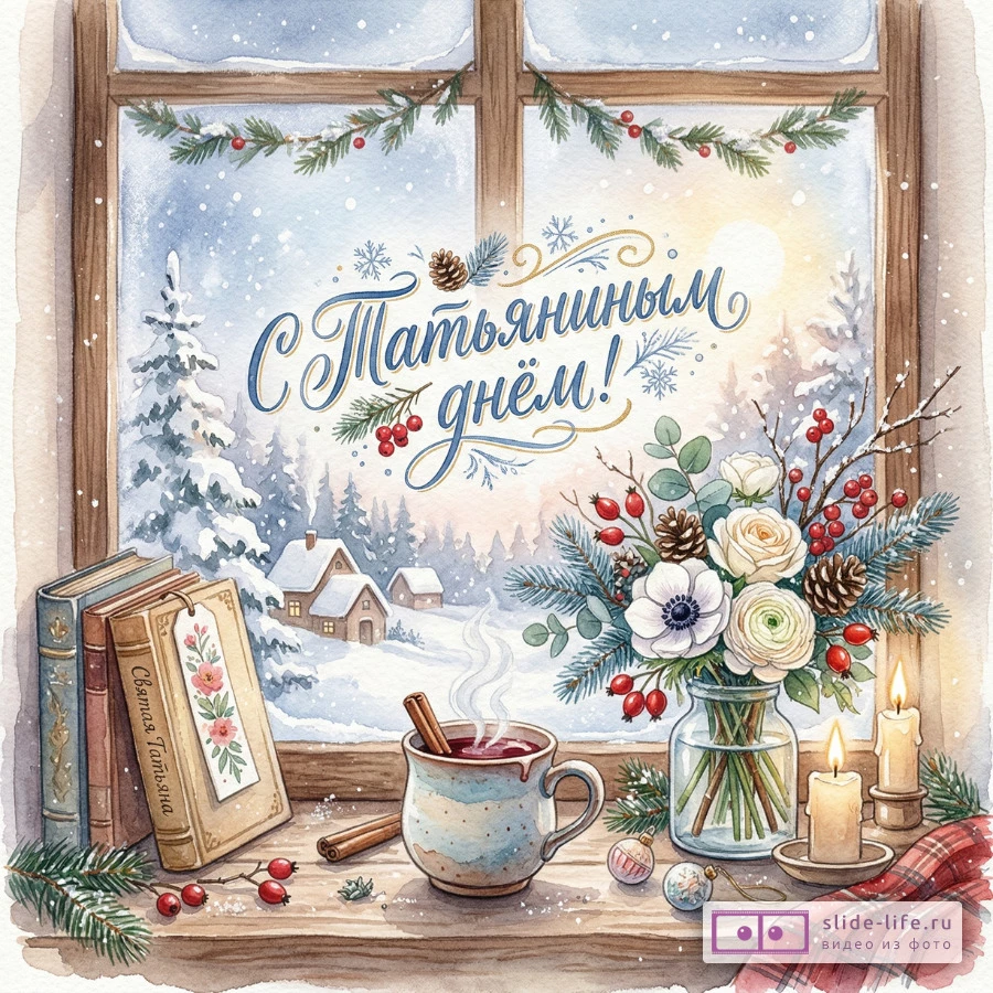 Оригинальная открытка с Татьяниным днём