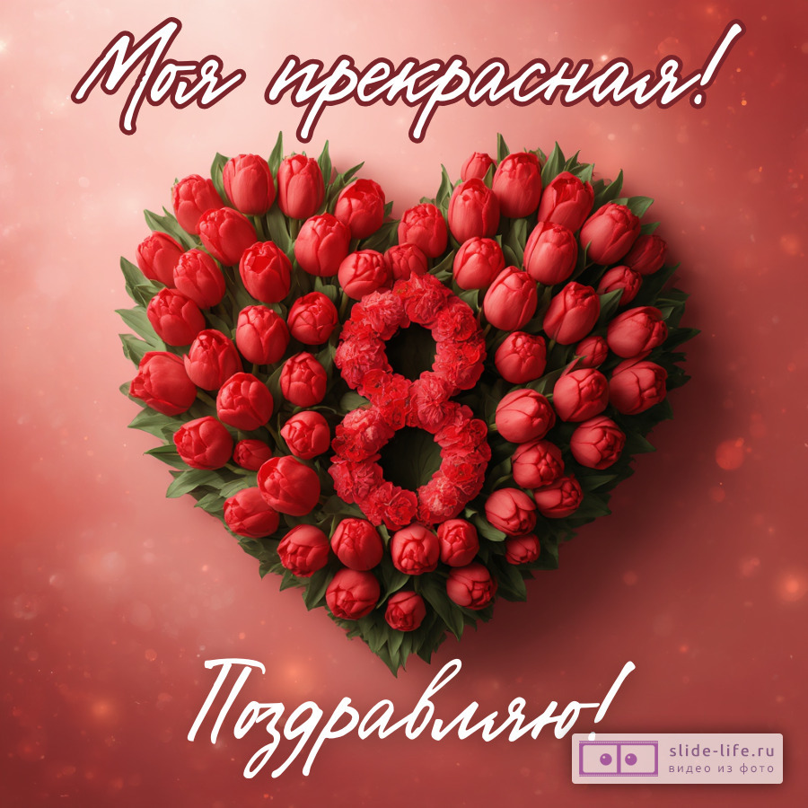Красивая открытка с 8 марта любимой