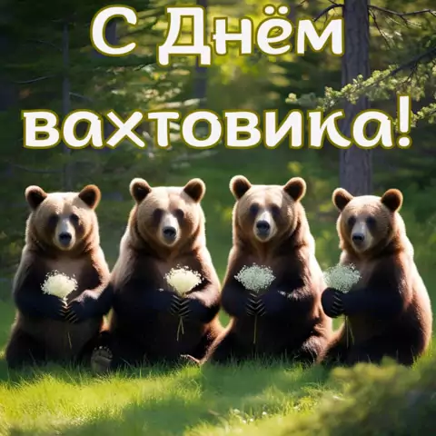 Красивая открытка с Днём вахтовика
