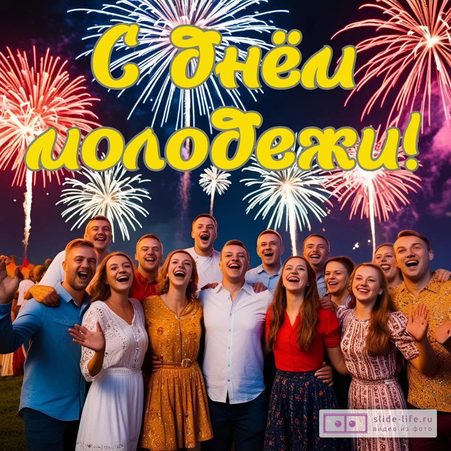 Открытка с днем молодежи