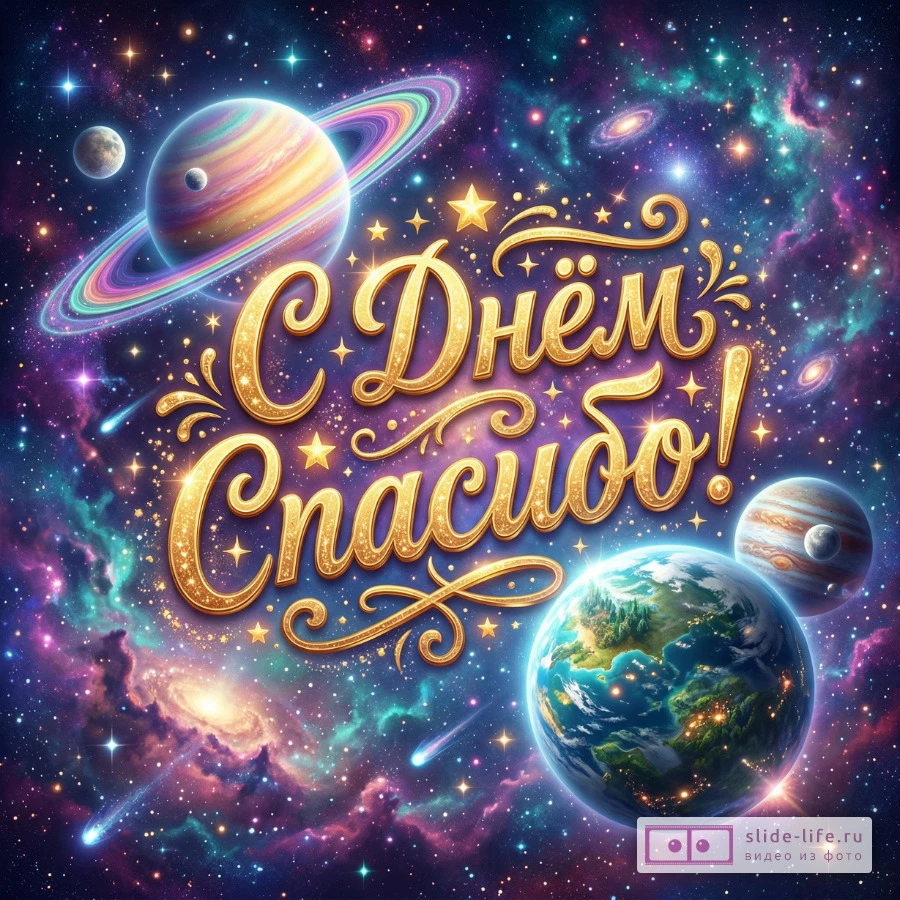 Открытки на День Спасибо с яркими и позитивными иллюстрациями