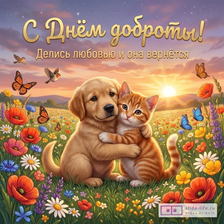 Оригинальная открытка с Днём доброты