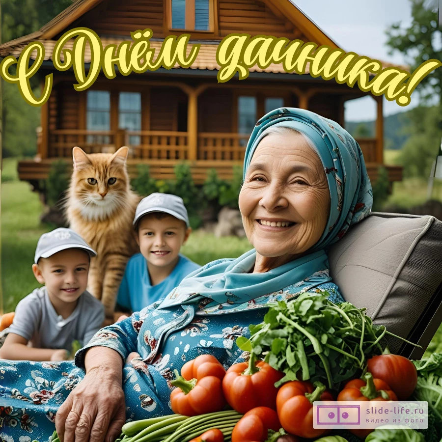 Открытка поздравление дачнику