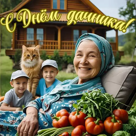 Открытка поздравление дачнику
