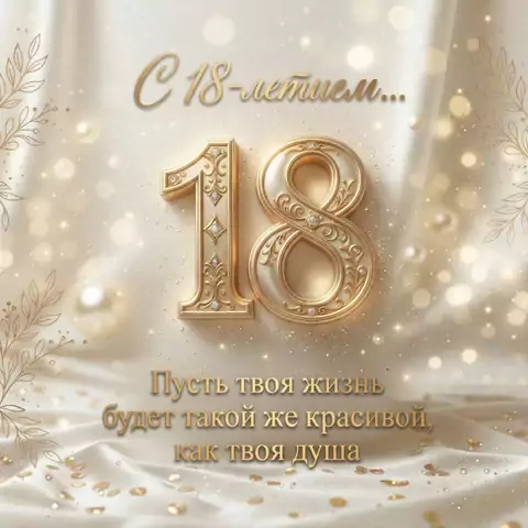 С Днем Рождения 18 лет — искренние слова