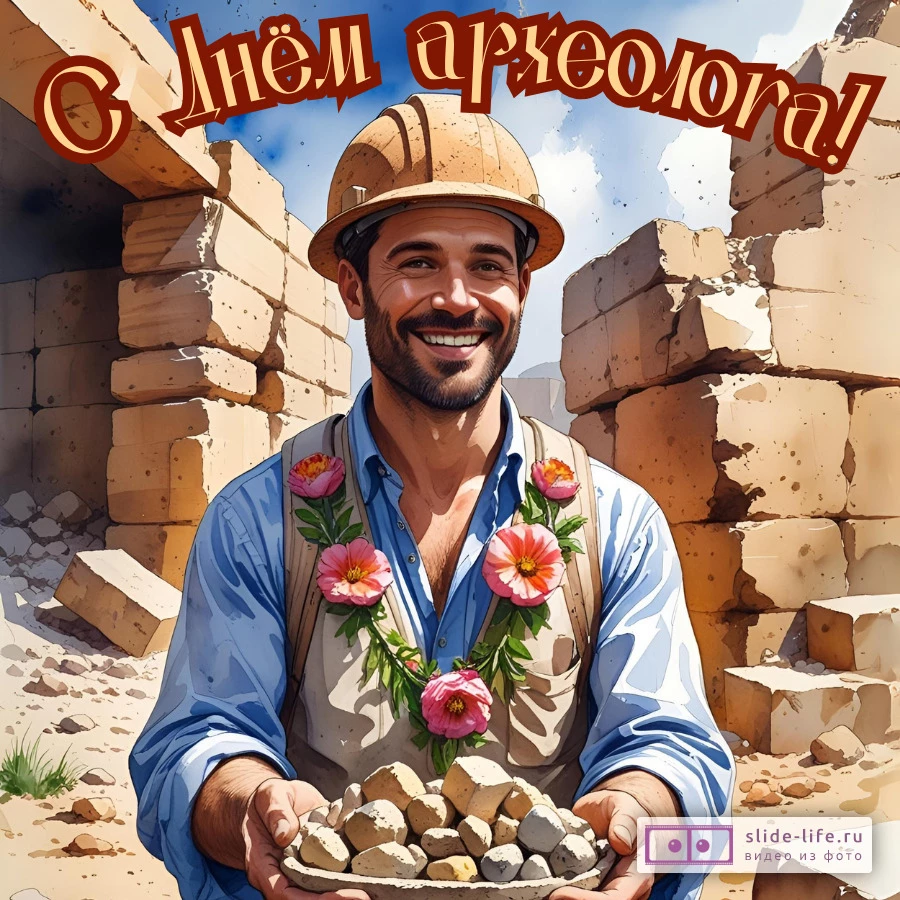 Открытка с днем археолога поздравительная