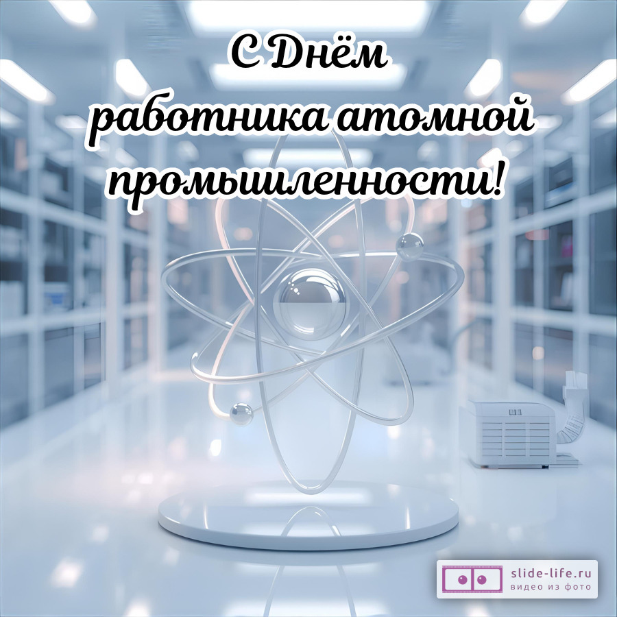 Открытка с праздником атомщика