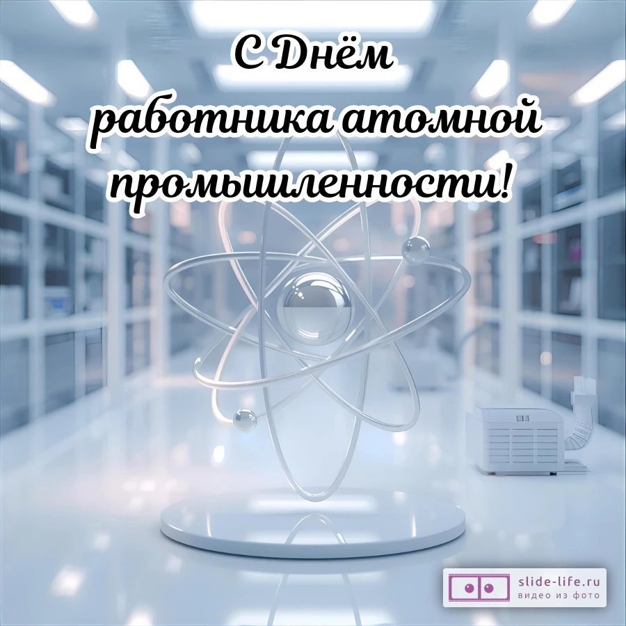 Открытка с праздником атомщика