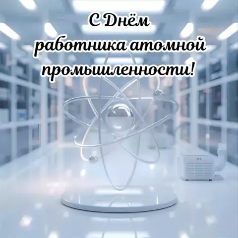 Открытка с праздником атомщика