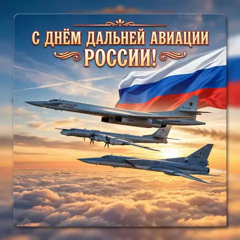 Красивая открытка с Днём дальней авиации