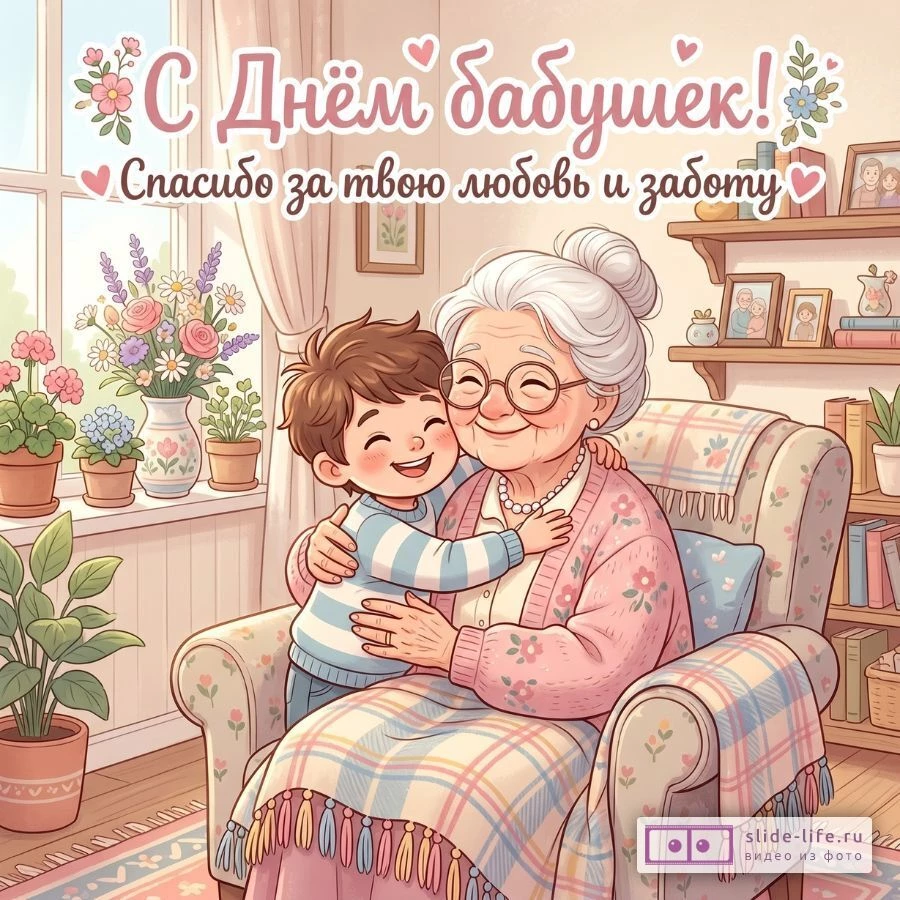 С Днём бабушек открытка — красивые поздравления и тёплые пожелания