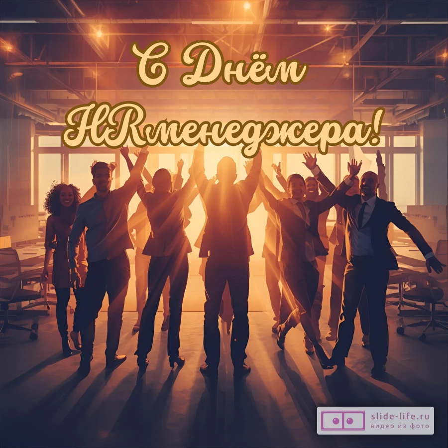 Красивая открытка с Днём HR