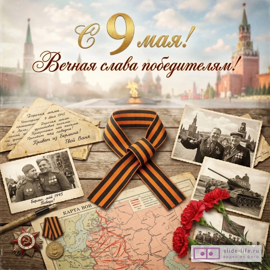 Открытка на 9 мая вечная слава победителям