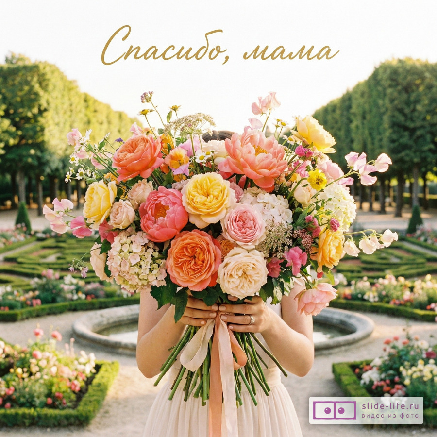 Открытка спасибо маме