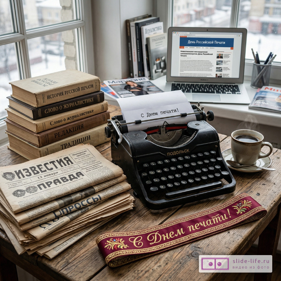 Поздравление с Днем печати: творческая открытка для коллег