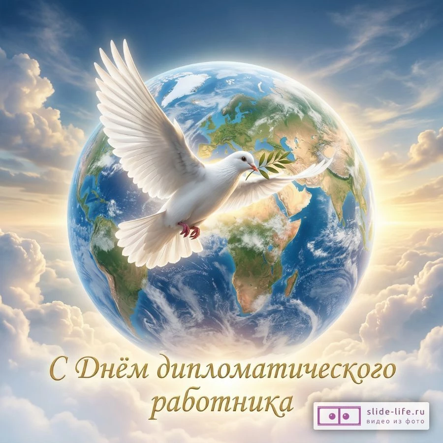 Открытка с Днем дипломата — красивое поздравление дипломатическому работнику