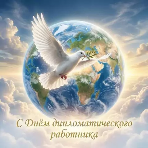 Открытка с Днем дипломата — красивое поздравление дипломатическому работнику